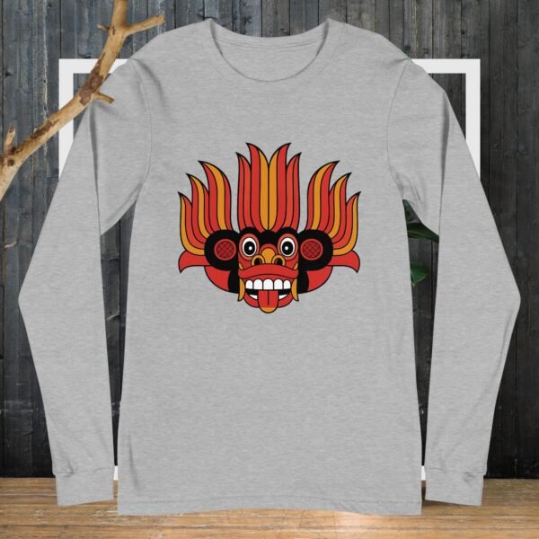 Unisex Long Sleeve Tee with  Devil Mask Print