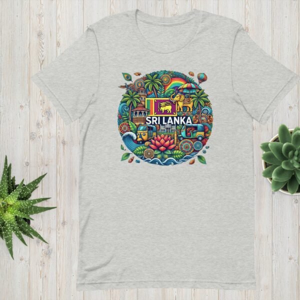 Unisex t-shirt with Sri Lanka Doodle | Bella + Canvas 3001
