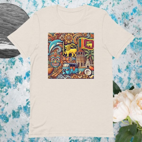 Unisex t-shirt with Sri Lanka Doodle | Bella + Canvas 3001